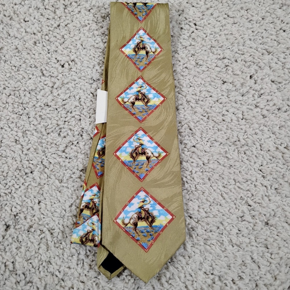 Vtg Rockmount Ranch Wear Mens Tie 100% Silk Limited Edition Western Rockabilly A